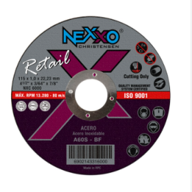 DISCO DE CORTE NEXXO (115 x 1.0 x 22.23mm 4 1/2 x 3/64" x 7/8)