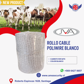 CABLE POLIWIRE PARA CERCO AGRICOLA / GANADERO COLOR BLANCO