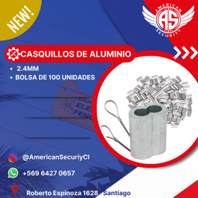 CASQUILLO DE ALUMNIO 2.4MM (100 UNIDADES)