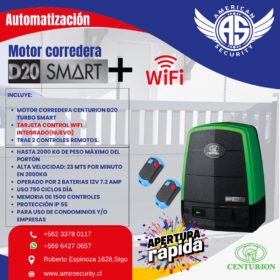 MOTOR CORREDERA CENTURION D20 SMART+ (WIFI)